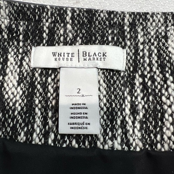 White House Black Market Heathered‎ Black White Skirt - Picture 8 of 8